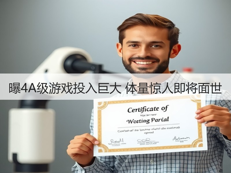 曝4A级游戏投入巨大 体量惊人即将面世