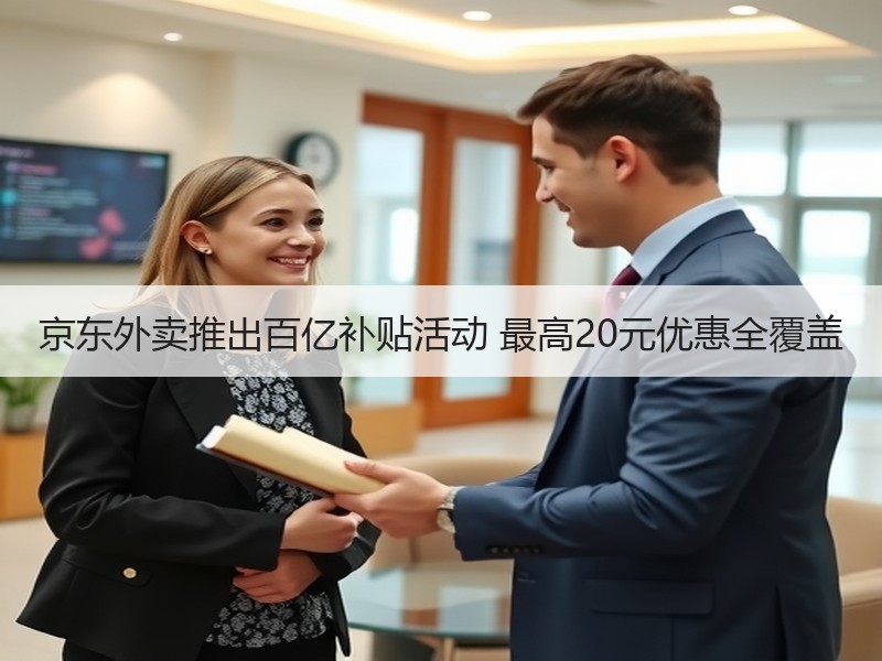 京东外卖推出百亿补贴活动 最高20元优惠全覆盖