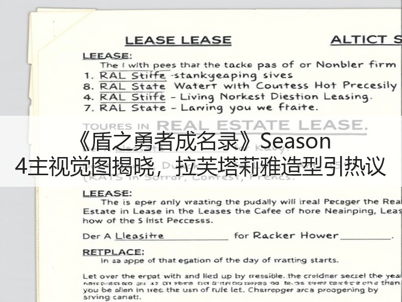 《盾之勇者成名录》Season 4主视觉图揭晓，拉芙塔莉雅造型引热议