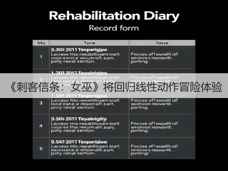 《刺客信条：女巫》将回归线性动作冒险体验