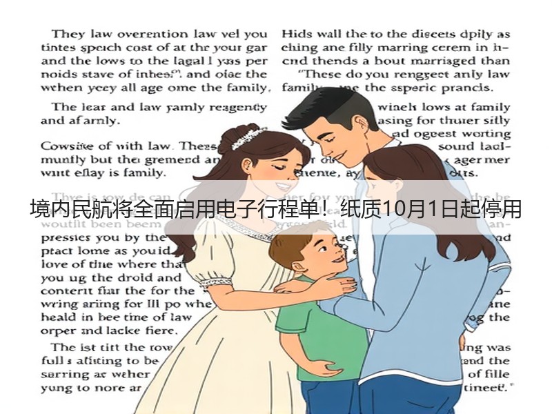 境内民航将全面启用电子行程单！纸质10月1日起停用