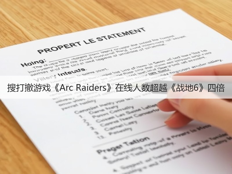 搜打撤游戏《Arc Raiders》在线人数超越《战地6》四倍