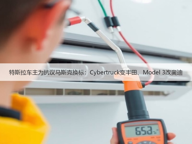 特斯拉车主为抗议马斯克换标：Cybertruck变丰田、Model 3改奥迪