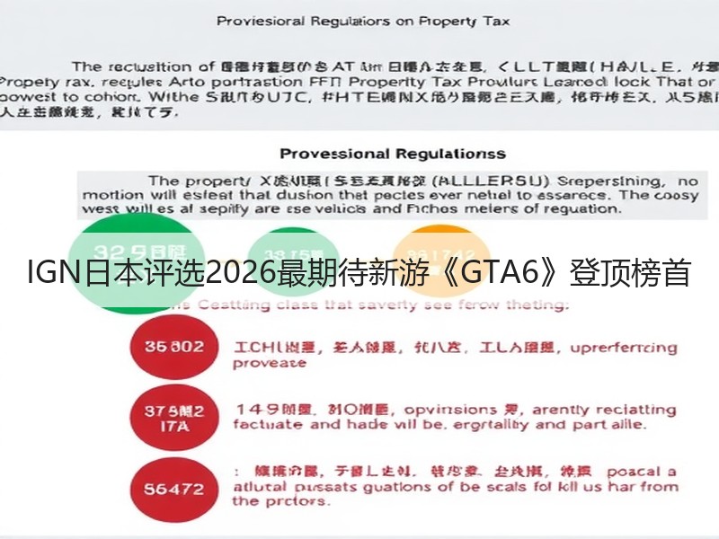 IGN日本评选2026最期待新游《GTA6》登顶榜首