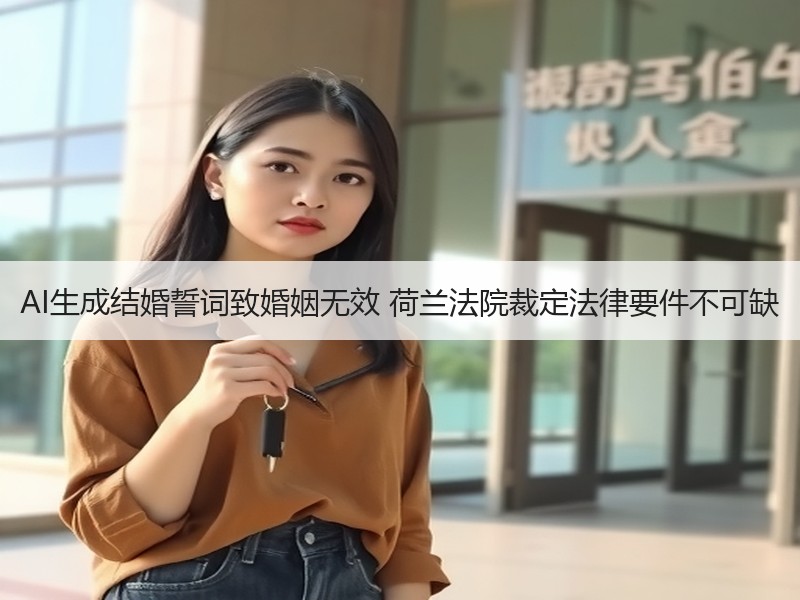 AI生成结婚誓词致婚姻无效 荷兰法院裁定法律要件不可缺