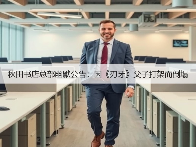秋田书店总部幽默公告：因《刃牙》父子打架而倒塌