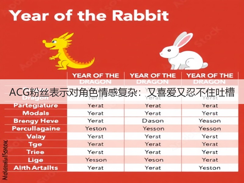 ACG粉丝表示对角色情感复杂：又喜爱又忍不住吐槽