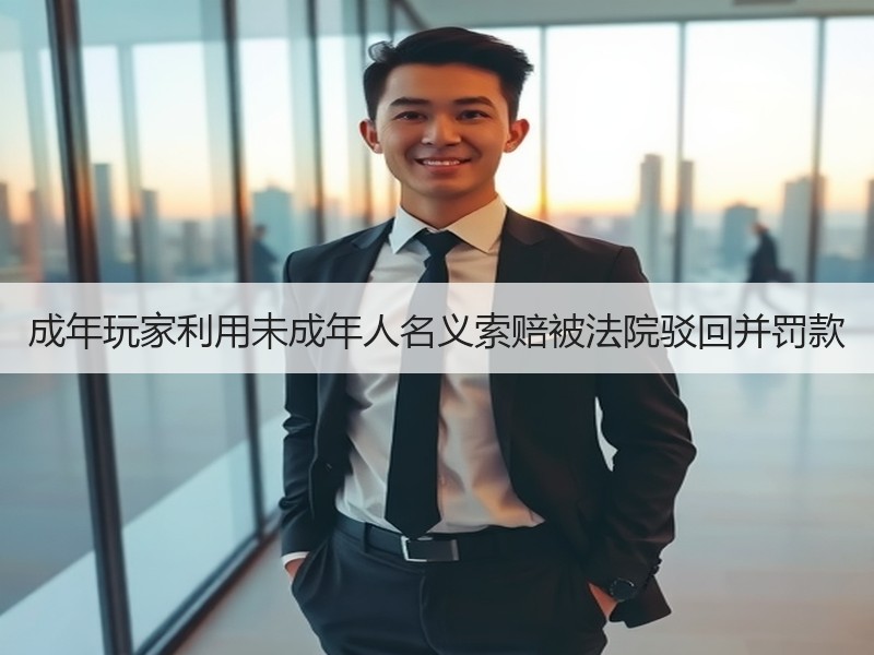 成年玩家利用未成年人名义索赔被法院驳回并罚款