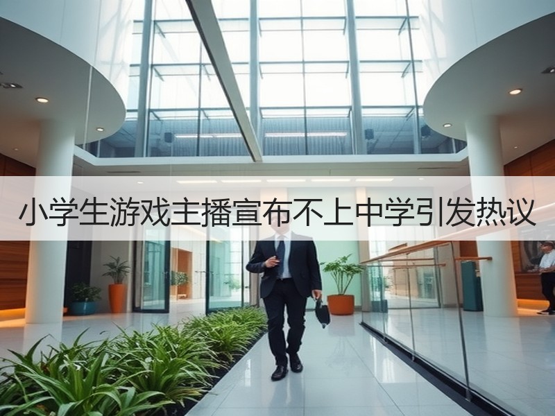 小学生游戏主播宣布不上中学引发热议