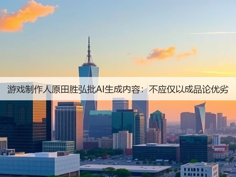 游戏制作人原田胜弘批AI生成内容：不应仅以成品论优劣