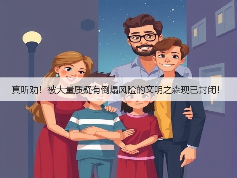 真听劝！被大量质疑有倒塌风险的文明之森现已封闭！