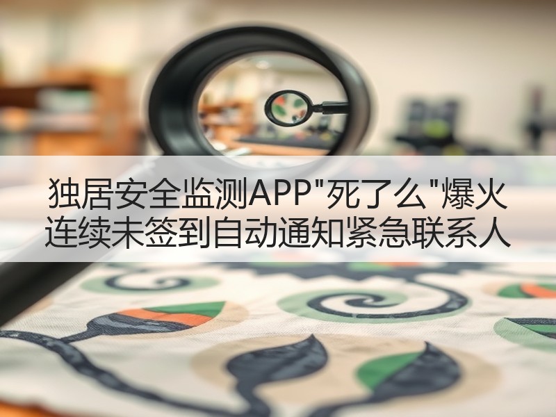 独居安全监测APP