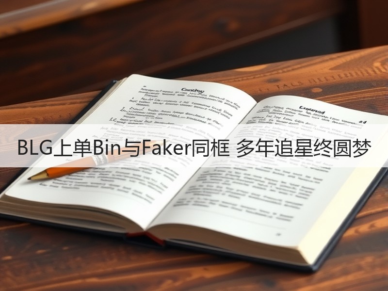 BLG上单Bin与Faker同框 多年追星终圆梦