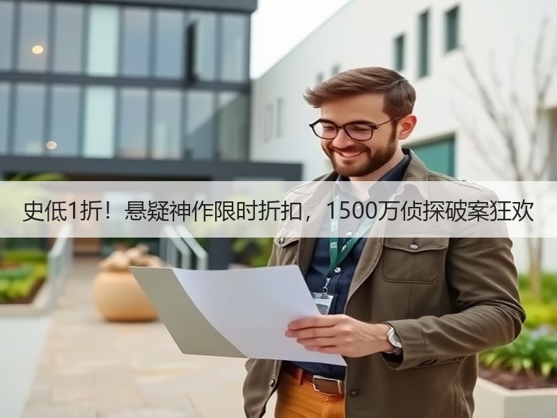 史低1折！悬疑神作限时折扣，1500万侦探破案狂欢