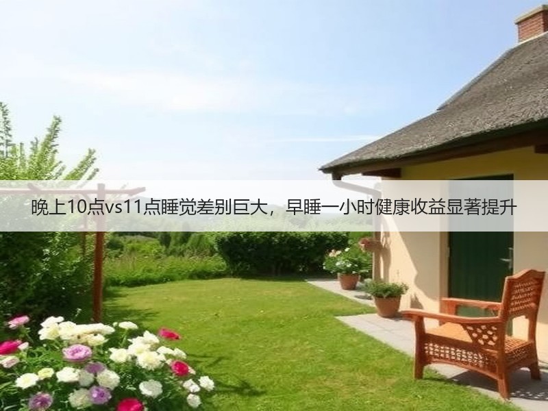 晚上10点vs11点睡觉差别巨大，早睡一小时健康收益显著提升