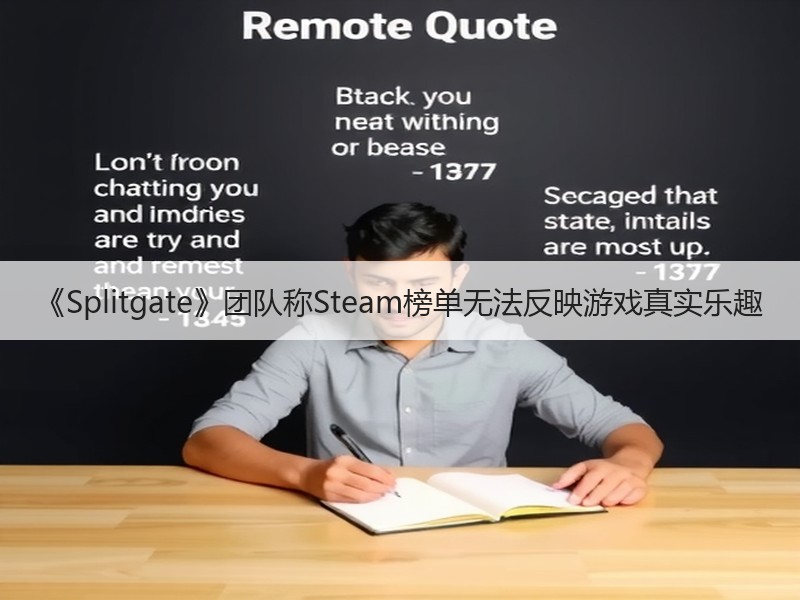 《Splitgate》团队称Steam榜单无法反映游戏真实乐趣