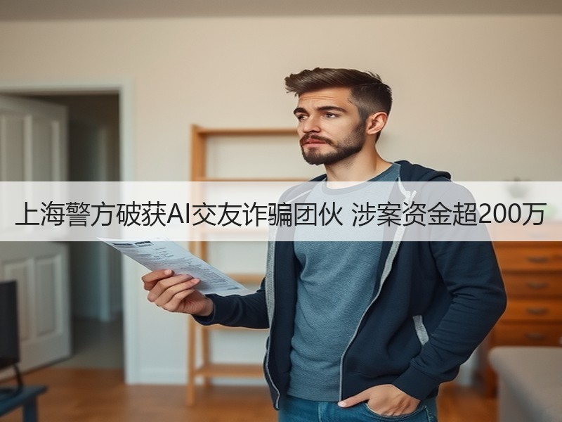 上海警方破获AI交友诈骗团伙 涉案资金超200万