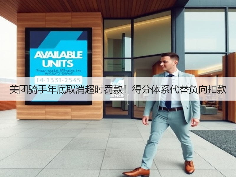 美团骑手年底取消超时罚款！得分体系代替负向扣款
