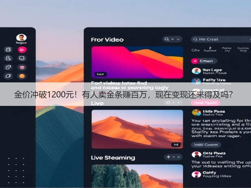 金价冲破1200元！有人卖金条赚百万，现在变现还来得及吗？