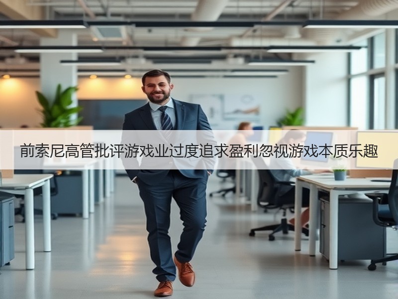 前索尼高管批评游戏业过度追求盈利忽视游戏本质乐趣