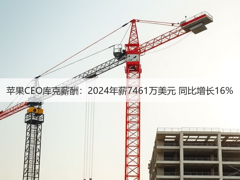 苹果CEO库克薪酬：2024年薪7461万美元 同比增长16%
