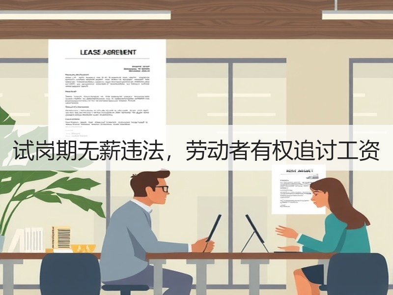 试岗期无薪违法，劳动者有权追讨工资