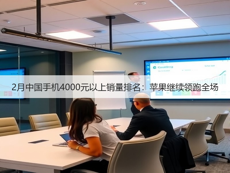 2月中国手机4000元以上销量排名：苹果继续领跑全场