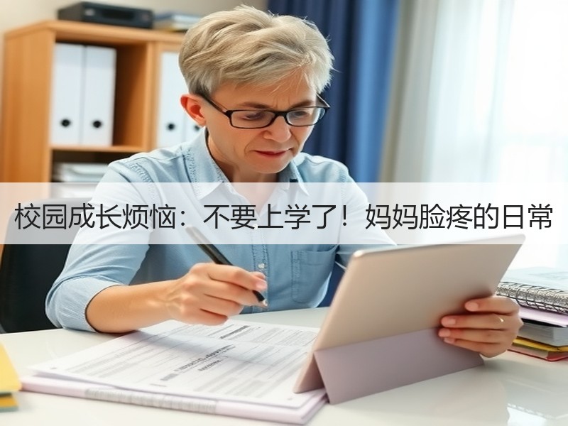 校园成长烦恼：不要上学了！妈妈脸疼的日常