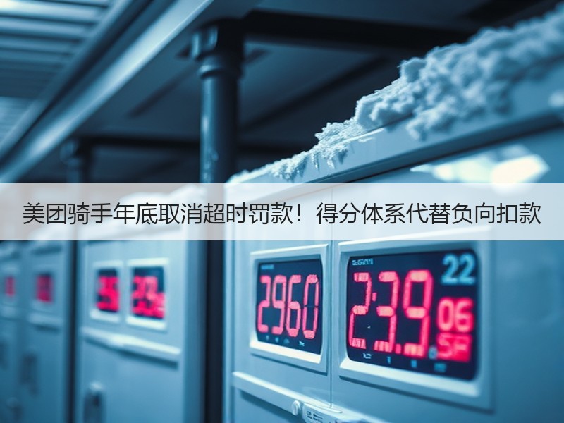 美团骑手年底取消超时罚款！得分体系代替负向扣款
