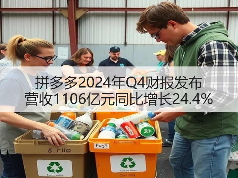 拼多多2024年Q4财报发布 营收1106亿元同比增长24.4%