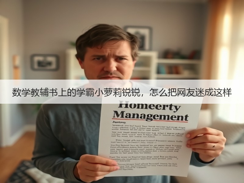 数学教辅书上的学霸小萝莉锐锐，怎么把网友迷成这样