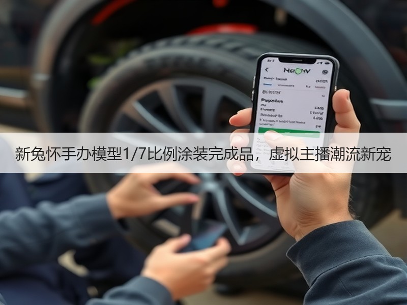 新兔怀手办模型1/7比例涂装完成品，虚拟主播潮流新宠