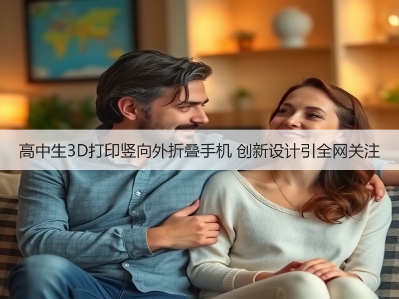 高中生3D打印竖向外折叠手机 创新设计引全网关注
