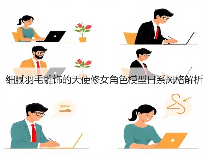 细腻羽毛雕饰的天使修女角色模型日系风格解析
