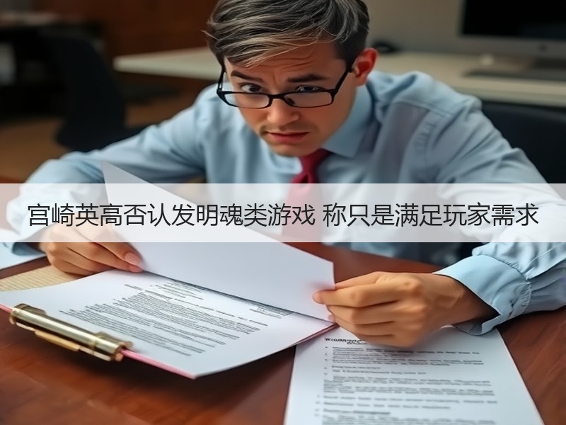 宫崎英高否认发明魂类游戏 称只是满足玩家需求