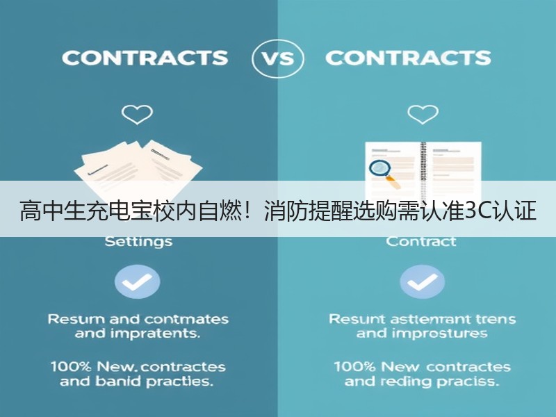 高中生充电宝校内自燃！消防提醒选购需认准3C认证
