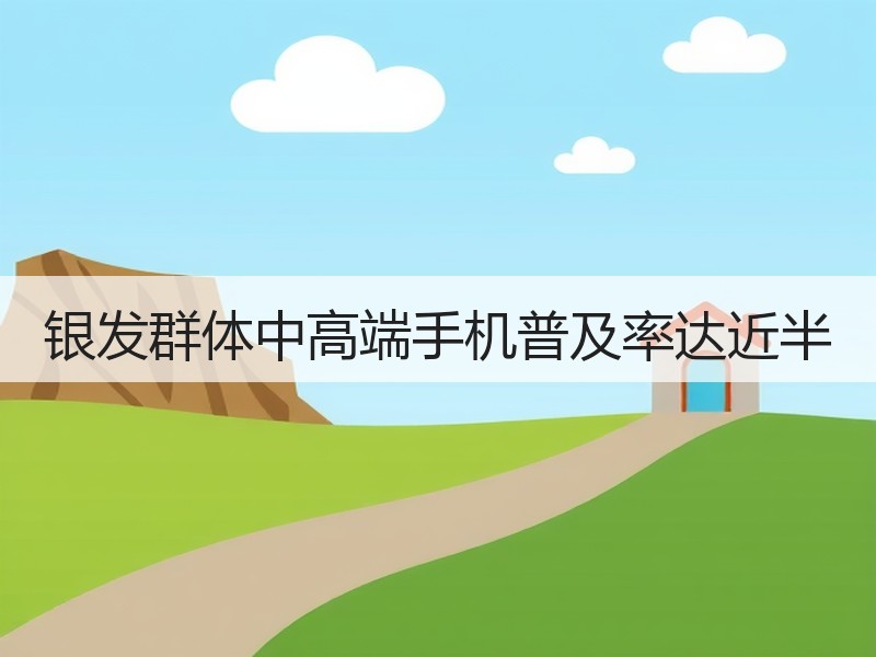 银发群体中高端手机普及率达近半