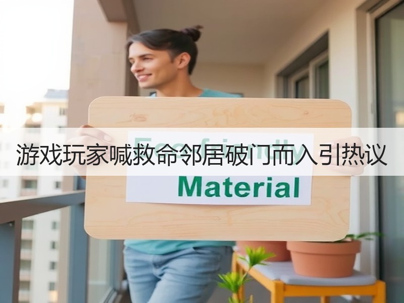 游戏玩家喊救命邻居破门而入引热议