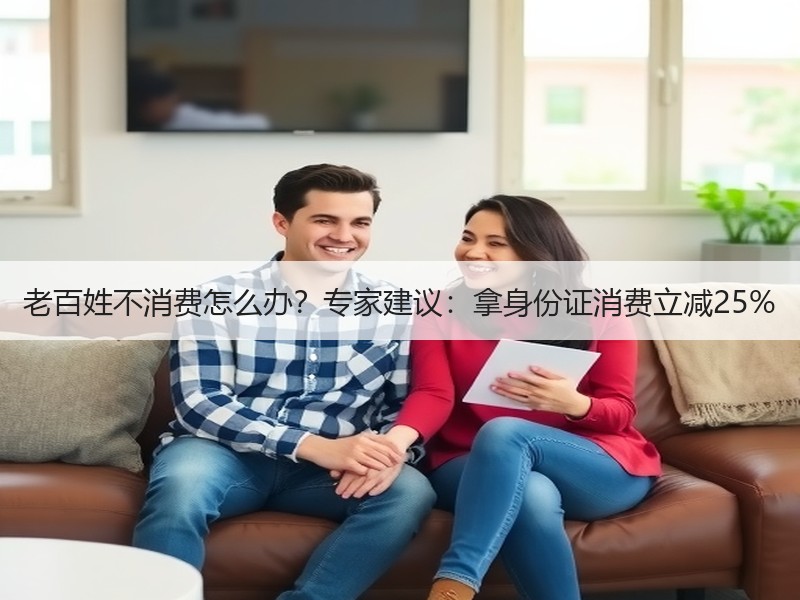 老百姓不消费怎么办？专家建议：拿身份证消费立减25%