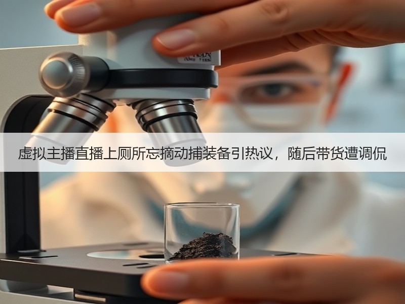 虚拟主播直播上厕所忘摘动捕装备引热议，随后带货遭调侃