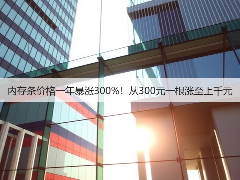 内存条价格一年暴涨300%！从300元一根涨至上千元