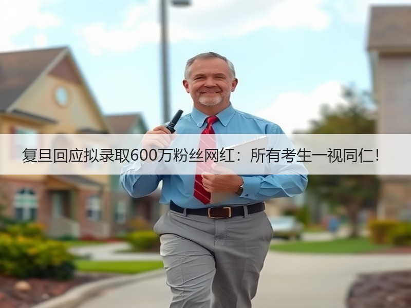 复旦回应拟录取600万粉丝网红：所有考生一视同仁！